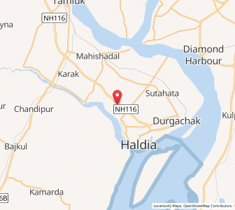 Map of Dakshin, West Bengal