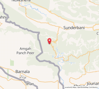 Map of Dal Nanala, Kashmir