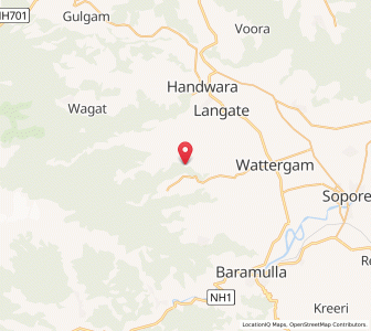 Map of Dalar, Kashmir
