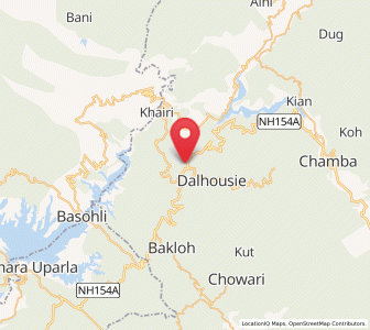 Map of Dalhousie, Himachal Pradesh