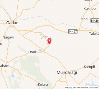 Map of Dambal, Karnataka