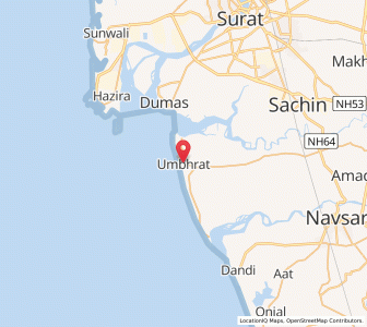 Map of Damlawari, Gujarat