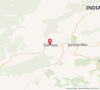 Map of Damua, Madhya Pradesh
