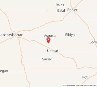 Map of Dandusar, Rajasthan