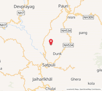 Map of Dangi, Uttarakhand