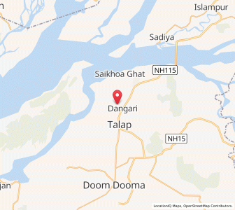 Map of Dangori, Assam