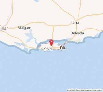 Map of Dangrawari, Gujarat