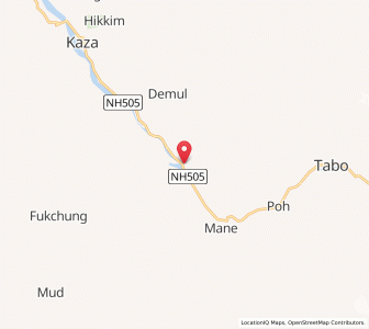 Map of Dankhar Gompa, Himachal Pradesh