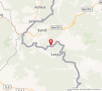 Map of Danna Bijildhar, Kashmir