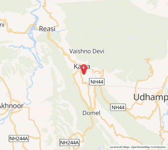 Map of Danoa, Kashmir