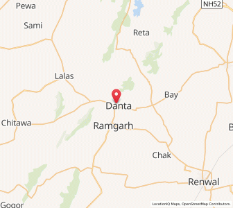 Map of Danta, Rajasthan