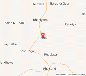 Map of Dantal, Rajasthan
