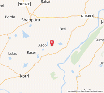 Map of Dantra, Rajasthan