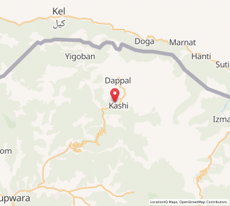 Map of Dappal, Kashmir