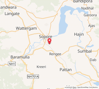 Map of Dara Nambal, Kashmir