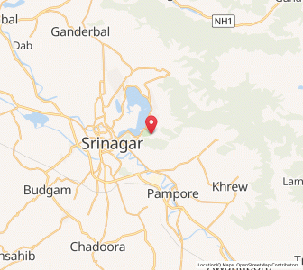 Map of Daranbagh, Kashmir