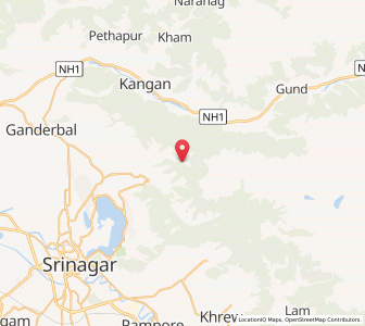 Map of Darawain, Kashmir