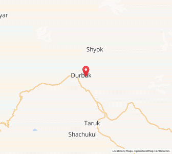 Map of Darbuk, Kashmir