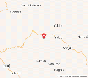 Map of Darchiks, Kashmir