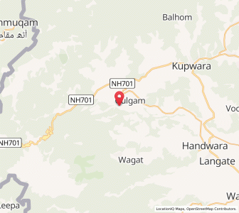 Map of Darel, Kashmir