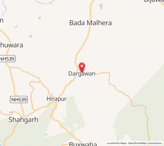 Map of Dargawan, Madhya Pradesh