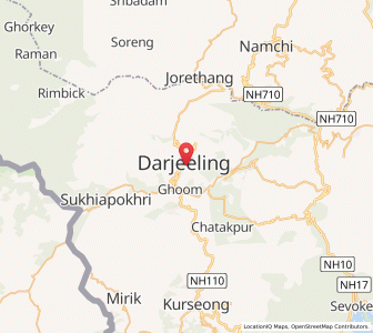 Map of Darjiling, West Bengal