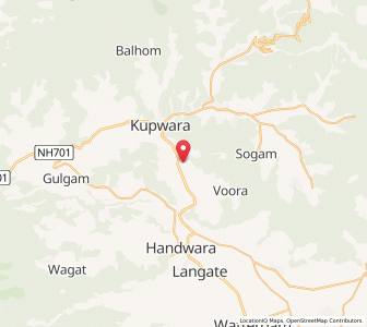Map of Darugmul, Kashmir