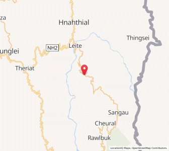 Map of Darzo, Mizoram