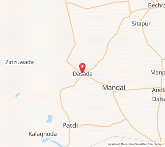 Map of Dasada, Gujarat