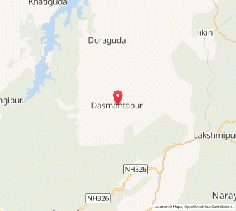 Map of Dasamantapur, Odisha