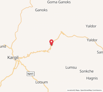 Map of Daskinathang, Kashmir