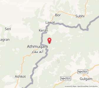 Map of Dat, Kashmir