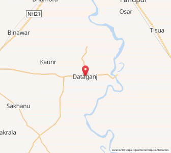 Map of Dataganj, Uttar Pradesh