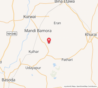 Map of Datera, Madhya Pradesh