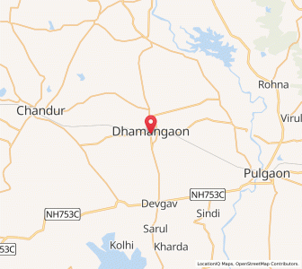 Map of Dattapur, Maharashtra