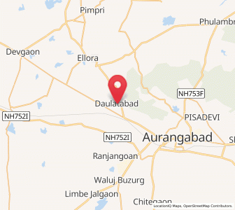 Map of Daulatabad, Maharashtra