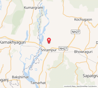Map of Dawaguri Number One, Assam