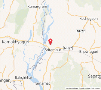 Map of Dawaguri Number Three, Assam