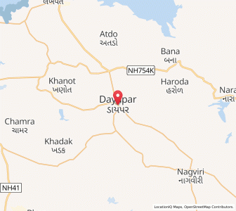 Map of Dayapar, Gujarat