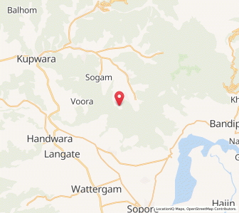 Map of Dayin, Kashmir
