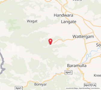 Map of Dazun, Kashmir