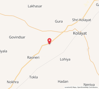 Map of Deatra, Rajasthan