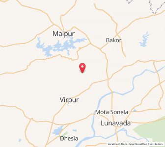 Map of Debhari, Gujarat