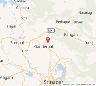 Map of Dedmaribagh, Kashmir