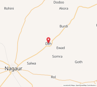 Map of Deh, Rajasthan