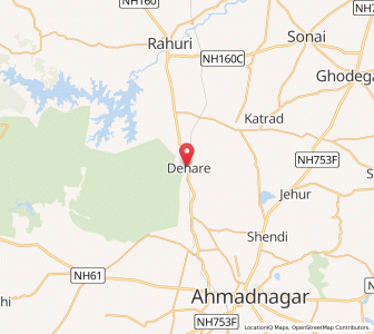Map of Dehare, Maharashtra