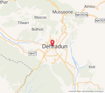 Map of Dehradun, Uttarakhand