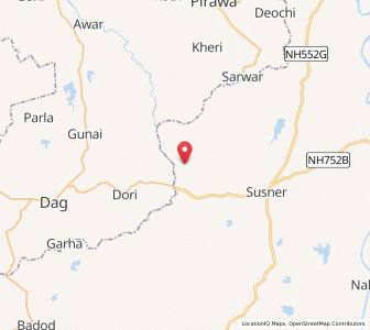 Map of Dehria, Rajasthan