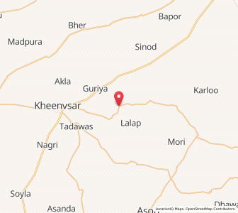 Map of Dehru, Rajasthan