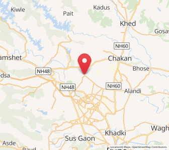 Map of Dehu, Maharashtra